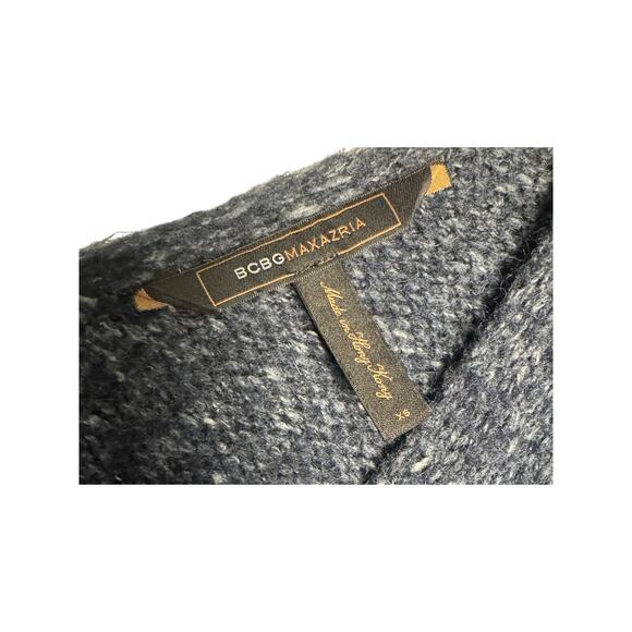 BCBGMAXAZRIA Textured Knit Poncho Sweater Dress Gray Blue Size XS - Picture 4 of 7